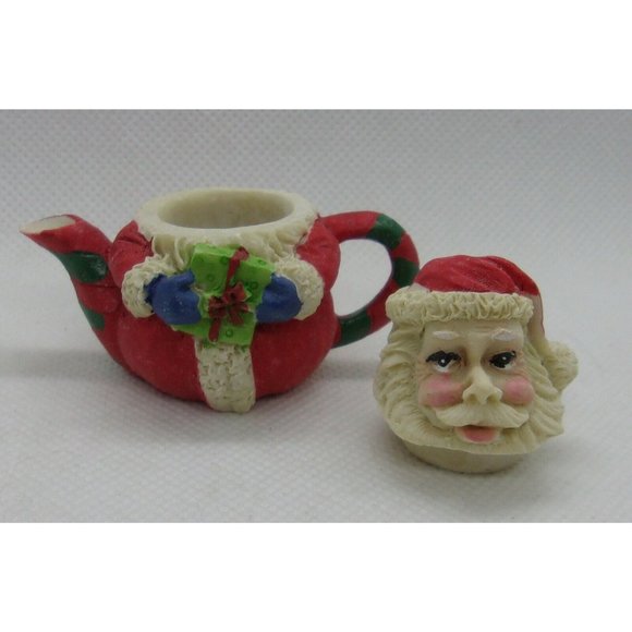 C&F Enterprises Miniature Resin Santa Claus Tea Set #48439  1995 - Picture 8 of 12